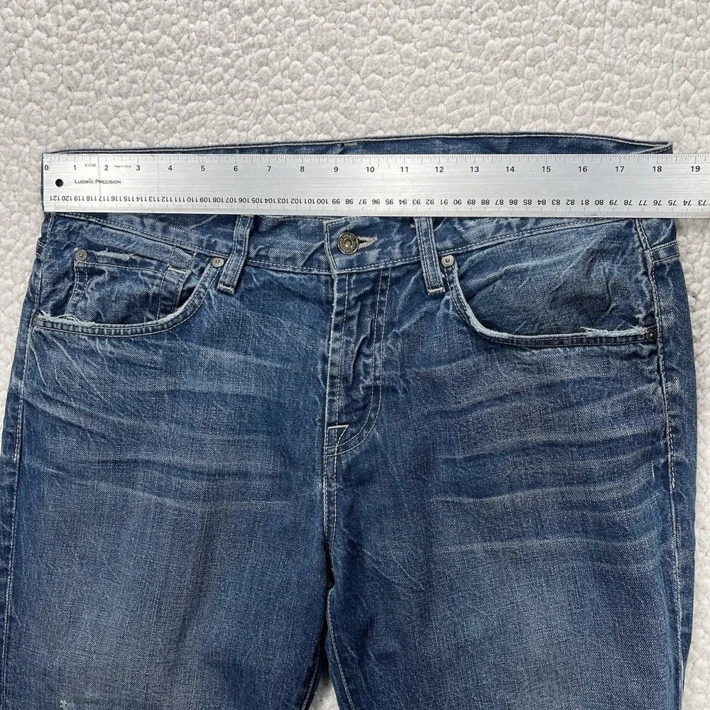 7 For All Mankind Carsen Jeans Men's 34 (Actual 36x28) Blue Straight USA Grunge‎